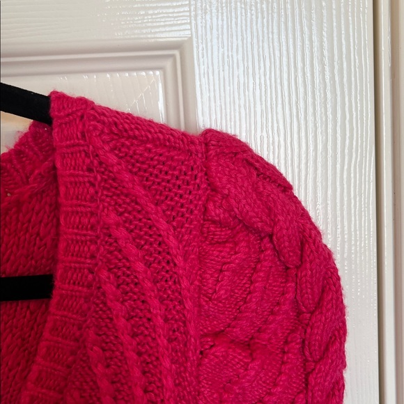 White House Black Market Puffy Sleeve Knit Sweater - Picture 4 of 10